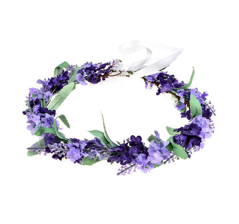 Vividsun Lavender Flower Crown Floral Wreath Headband Photo Props (Mix/purple)...
