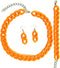3Pcs/Set Acrylic Chunky Statement Necklace Paperclip Cuban Link Bracelet Hip Hop Dangling Earrings Punk Choker Paperclip Statement Jewelry Set for...