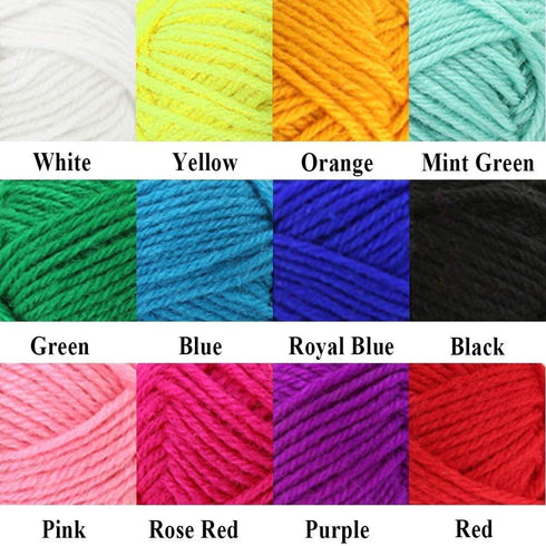 Pom pom Maker Yarn kit, 4PS Pompom Maker+12PS Acrylic Yarn+10PS Knitting Stitch Markers+10PS Plastic Needles+1PS Scissors(37c)......