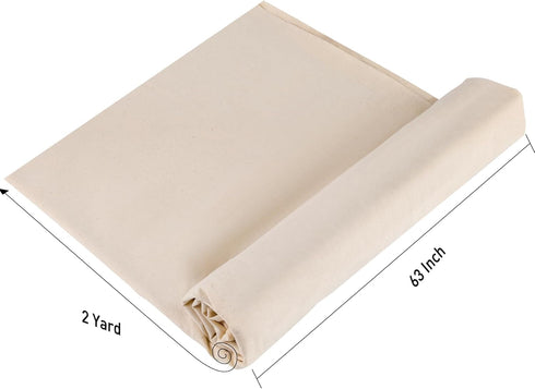 Muslin Fabric,100% Cotton Muslin Linen Cloth Natural Unbleached 63'' x 78.7'' (Big 2 Yard),Muslin Fabric Material for DIY Sewing Apparel...