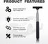 Car Rearview Mirror Wiper Retractable Wiper Long Handle Car Cleaning Tool Car Side Mirror Scraper, Car Accessories-Black...