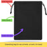 DR Black Cotton Drawstring Bags with Double String, For Pantry Gifts Kitchen Wardrobe (6 x 8 inch - 12 pack)...