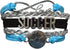 Soccer Charm Bracelet - Blue Infinity Love Adjustable Charm Bracelet with Soccer Charm - Gift for Female Soccer Players...