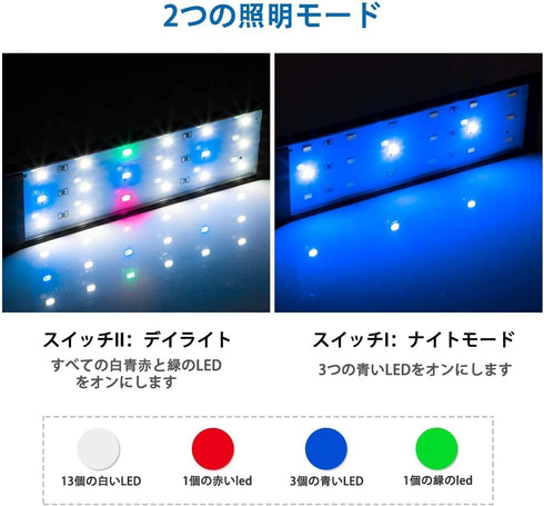 LED Aquarium Light Clip On Fish Tank Lighting small mini Fish Tank aquarium light White Blue green and red led...