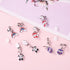 Bevan 24 Pairs Hypoallergenic Clip-on Earrings for Girls Cute Multiple Animal Flamingo Mermaid Butterfly Alpaca Whale Stud Earrings for Little Gir...