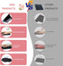 Mouse Pad Wrist Support, Ergonomic Gel Mouse Pad with Wrist Rest, Comfortable Computer Mouse Pad for Laptop, Pain Relief Mousepad with Non-Slip PU...