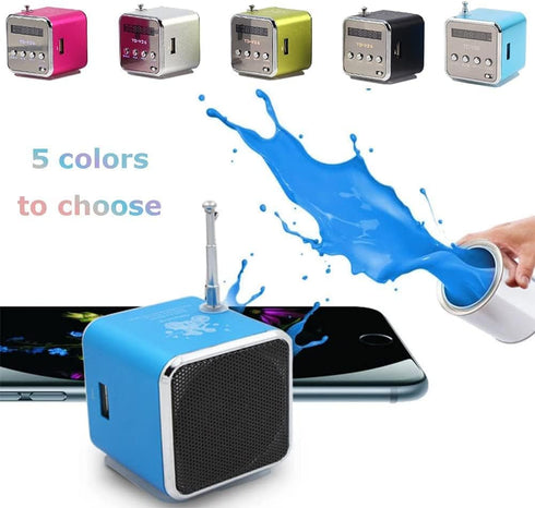 Mini Speaker Music Player Portable Light-Weight FM Radio Stereo PC Fashion Support Card and U Disk Plug Play Support FAT16 / FAT32 File System(Sil...