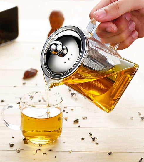 Ultra 8.5oz(One Cup) Clear Heat Resistant Glass Teapot Infuser with 250 ml Glass Filter (250ml)...