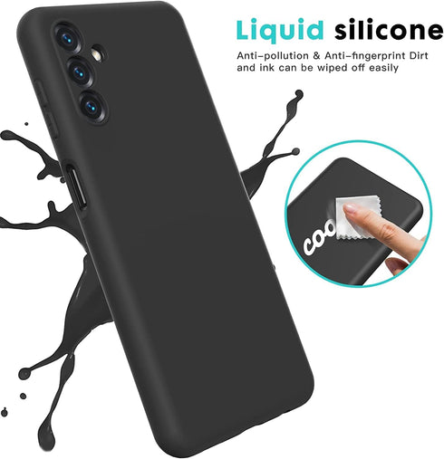Samsung Galaxy A14 5G (Not for 4G) Case, Liquid Silicone Case with Microfiber Lining Thickening Shockproof Design Soft Gel Rubber Phone Case Cover...