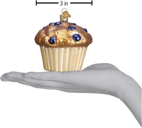 Old World Christmas Glass Blown Ornament Blueberry Muffin (32263)...