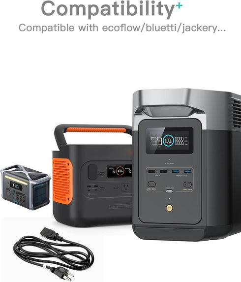 Heavy-Duty Power Station Charging Cable, Fast Charging Cable for Jackery Explorer 2000/1500/1000 Pro,Ecoflow Delta/River Series,Bluetti EB3A;Anker...
