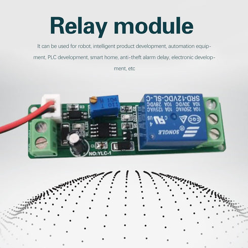 Jadeshay DC 12V Adjustable Timer Delay Module, High Precision Turn Off Relay Switch 1-10sec for Automation, Robotics, Intelligent Systems......