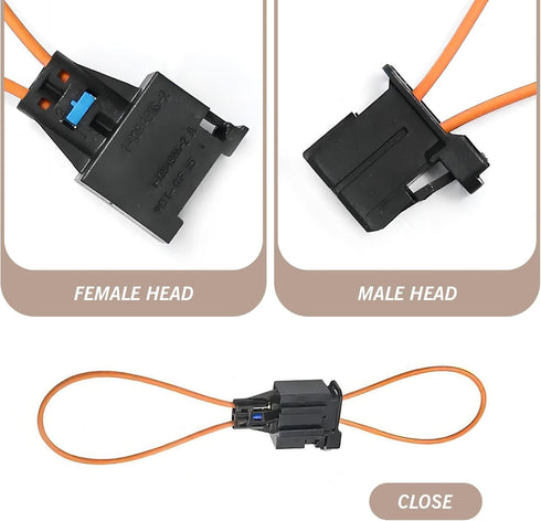 2 PCS Automotive Fiber Optic Short Circuit Test Ring, Female and Male Fiber Optic Bypass Loop Adapter Connectors, Audio Test Diagnostic Equipment ...