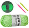 Luminous Knitting Yarn, Yarn Glow in The Dark, Sewing Supplies, (55 Yards) for DIY Arts, Crafts & Sewing (with 2pcs Crochet) (Green)......