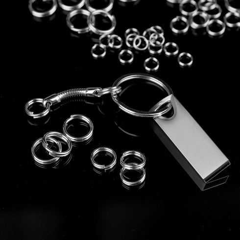 400 Pieces Premium 304 Stainless Steel Split Ring Double Jump Ring Small Key Chain Ring for Ornament Crafts, 4 Sizes(6mm 8mm 10mm 12mm Diameter)...