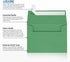 LUXPaper 4Bar A1 Invitation Envelopes | Peel & Press | 3 5/8" x 5 1/8" | Holiday Green | 80lb. Text | 50 Qty...