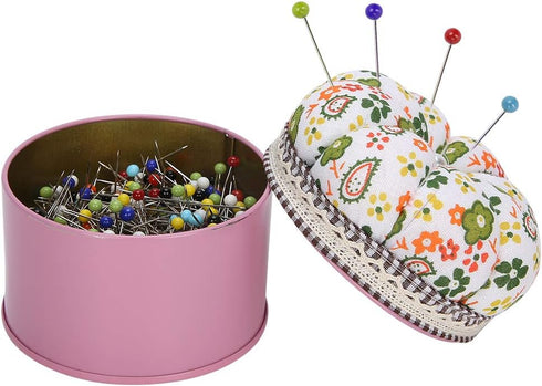 500Pcs Glass Pin, Sewing Pins Ball Glass Head Pins Needle Tinplate Box Cloth Pin Cushion Quilting Decorating Tool Sewing CraftsStraight Pins...