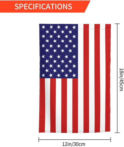 Outdoor 12x18 Inch Double Sided American Garden Flag American 4th of July Decorative Flag Fade Resistant Banner for Yard Lawn Home Decor...