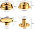 40 Pieces (10 Sets) Gold Leather Snap and Fastener Kit Tool 5/8 inches (15mm) Snaps for Leather Fasteners Kit for Leather Stainless Snaps Button f...