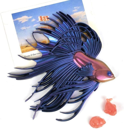 Betta Fish Silicone Resin Molds 3D Unique, Hanging Wall Desktop Decor Large DIY Art Epoxy Mold Aquarium Animal Decoration Office Home Room Cabinet...