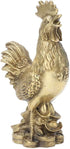 Hilitand Brass Luck Rooster Chicken Statue Feng Shui for Decor Meaning Good Luck and Wealth one of The Zodiac Signs 10cm/3.94in...