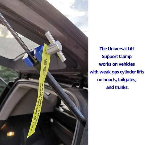 Lift Support Clamp,2pk, up to Dia.14mm shaft, Solid Metal T-Rod Handle,C-Clamp, and Brass Bolt, for Hoods,Tailgates and Trunks...