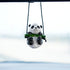 Cute Swinging Panda Car Mirror Hanging Accessories Fun Interior Rearview Mirrors Car Decorations (Panda)...