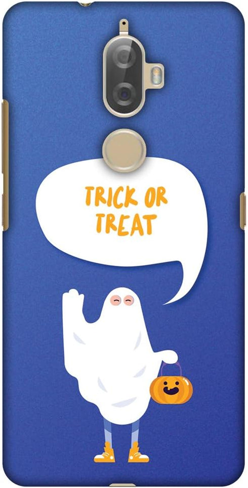 AMZER Slim Fit Handcrafted Designer Printed Snap On Hard Shell Case Back Cover with Screen Cleaning Kit Skin for Lenovo K8 Plus - Trick Or Treat -...