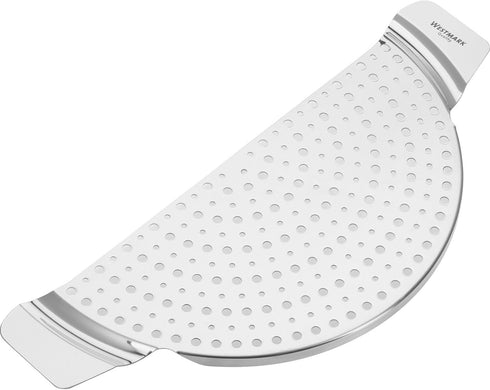 Westmark 16392260 Stainless Steel Pan Pot Strainer with Recessed Hand Grips Suitable For Up to 10"...