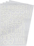 Magfok Iron on White Letters Transfer 1.4 Inch Flock Uppercase & Lowercase 4 Sheet (White)...
