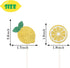 Oskal 24Pcs Glitter Lemon Cupcake Toppers Fruits Theme Party, Lemonade Party Decor, Summer Cupcake Toppers, Main Squeeze Party Decorations Tutti F...