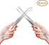 Gutsdoor Kitchen Tweezers Set Stainless Steel Tongs Tweezers Set of 2 with Precision Serrated Tips for Cooking (8 Inch Set)...