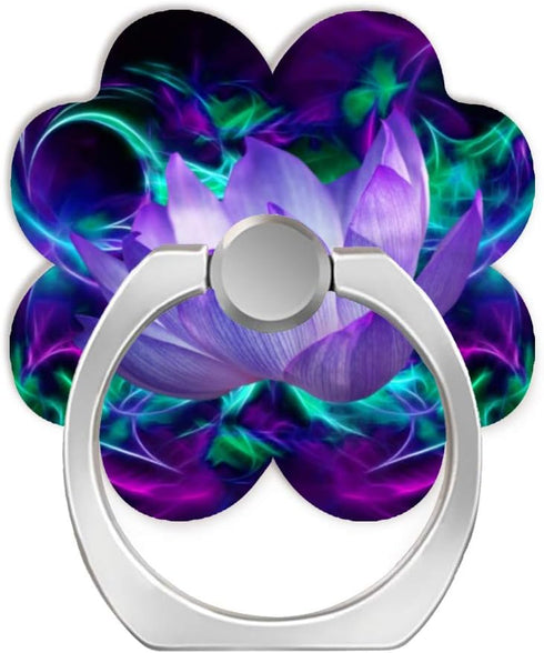 Cell Phone Ring Holder Cellphone Finger Stand 360 Degree Rotation Work for Smartphone Tablet-Purple Lotus Flower...