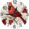 KiuLoam Winter Bird Round Wall Clock Silent Non Ticking Battery Operated Easy to Read for Student Office School Home Decorative Clock Art...