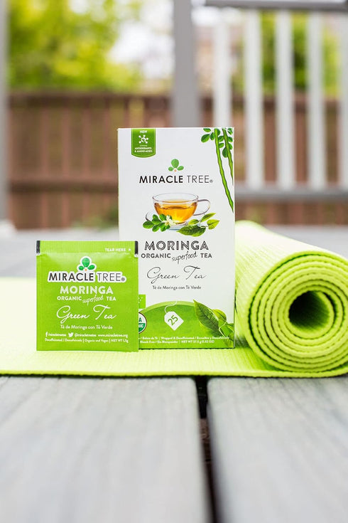 Miracle Tree - Organic Moringa Superfood Tea, 25 Individually Sealed Tea Bags, Green Tea (Keto, Detox, Energy & Immunity Booster, Vegan, Gluten-Fr...