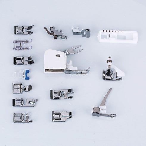 Youngine 15pcs Sewing Machine Presser Walking Foot Kit Professional Snap-On Low Shank Sewing Accessories for Brother, Singer, Viking, Janome, Kenm...