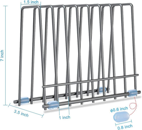 IDEATECH Reusable Silicone Bags Rack, Drying Rack for Storage Bags, Stainless Stand for Reusable Freezer Bags, File Organizer Desktop Storage Book...