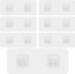 12 Pieces Shower Caddy Basket Adhesive Hooks Sticker Waterproof Transparent Double Claw Strong Wall Hooks for Kitchen Bathroom Shelf Outdoor Door ...