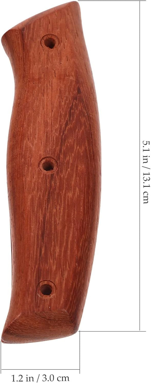 Zerodeko Kitchen Knife Replacement Handle Wooden Knife Repair Handle Cutter Grip Handle Knife Replacement Accessories Parts with Nuts for Home Dar...