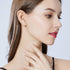 6 Pairs 14K Yellow Gold Plated Round Cut Clear Cubic Zirconia Stud Earring Pack...