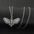 Wixine 2Pcs Skull Head Moth Necklace Animal Pendant Lady Necklace...