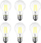 E26 LED Light Bulbs,40 Watt Equivalent,Classic Clear Glass A19 LED Filament Bulb Non-Dimmable 5500K Daylight White,Pack of 6...