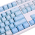 104 Keys Sunset Gradient Blue Backlit Keycaps Thick PBT OEM Profile for Cherry MX Switches of Mechanical Keyboard 104 87 61(Blue)...