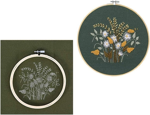Santune 3 Sets Embroidery Kit for Beginners Needlepoint Cross Stitch Kits for Adults,Stitch Learning DIY Kit with Easy Instruction Video,Stamped F...