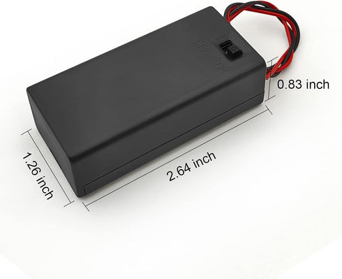 2PACK 9V Battery Holder,9V Battery Holder with Switch,9 Volt Battery Holder with Leads?Widely Used in Student Experiments,LED Strips or Other Devi...