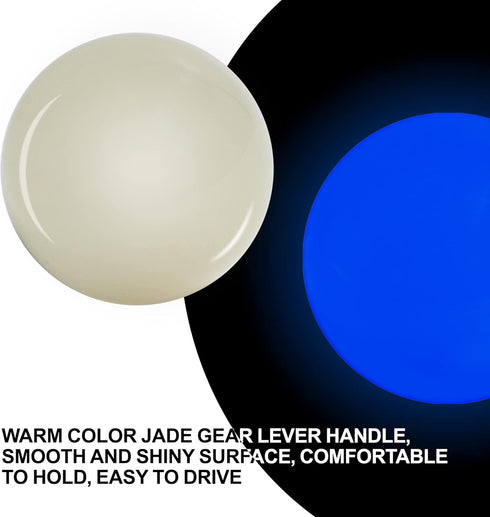 HiSport Luminous Shifter Knob Glow Light Round Ball Shift Knob Universal 5 6 Speed with 3 Adapters for Manual Car M 8 * 1.25, M 10 * 1.25, M 10 * ...