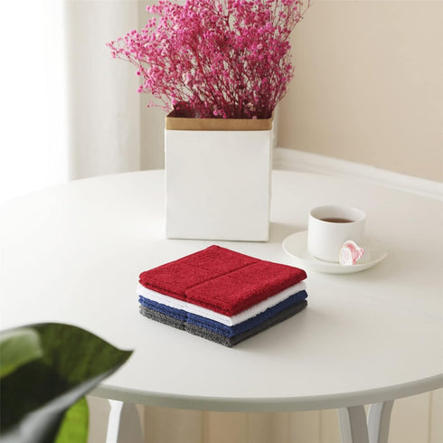 Kitchen Dish Cloth Pack of 8, 11x11 Inches Cotton Dish Rags, High Absorbent Cleaning Cloth Durable (11x11 inches, red)...
