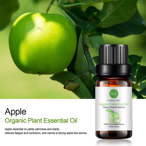 Rainbow Abby 2-Pack Apple Essential Oil, Pure, Undiluted, Therapeutic Grade - 2x10 mL...