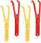 Chengu 4 Pieces Dental Floss Holder Reusable Flosser Reusable Floss Handle Holder Flossmate Handle for Oral Clearing (Red, Yellow)...