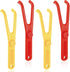 Chengu 4 Pieces Dental Floss Holder Reusable Flosser Reusable Floss Handle Holder Flossmate Handle for Oral Clearing (Red, Yellow)...
